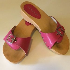 Pink Dr. Scholl’s style sandals
